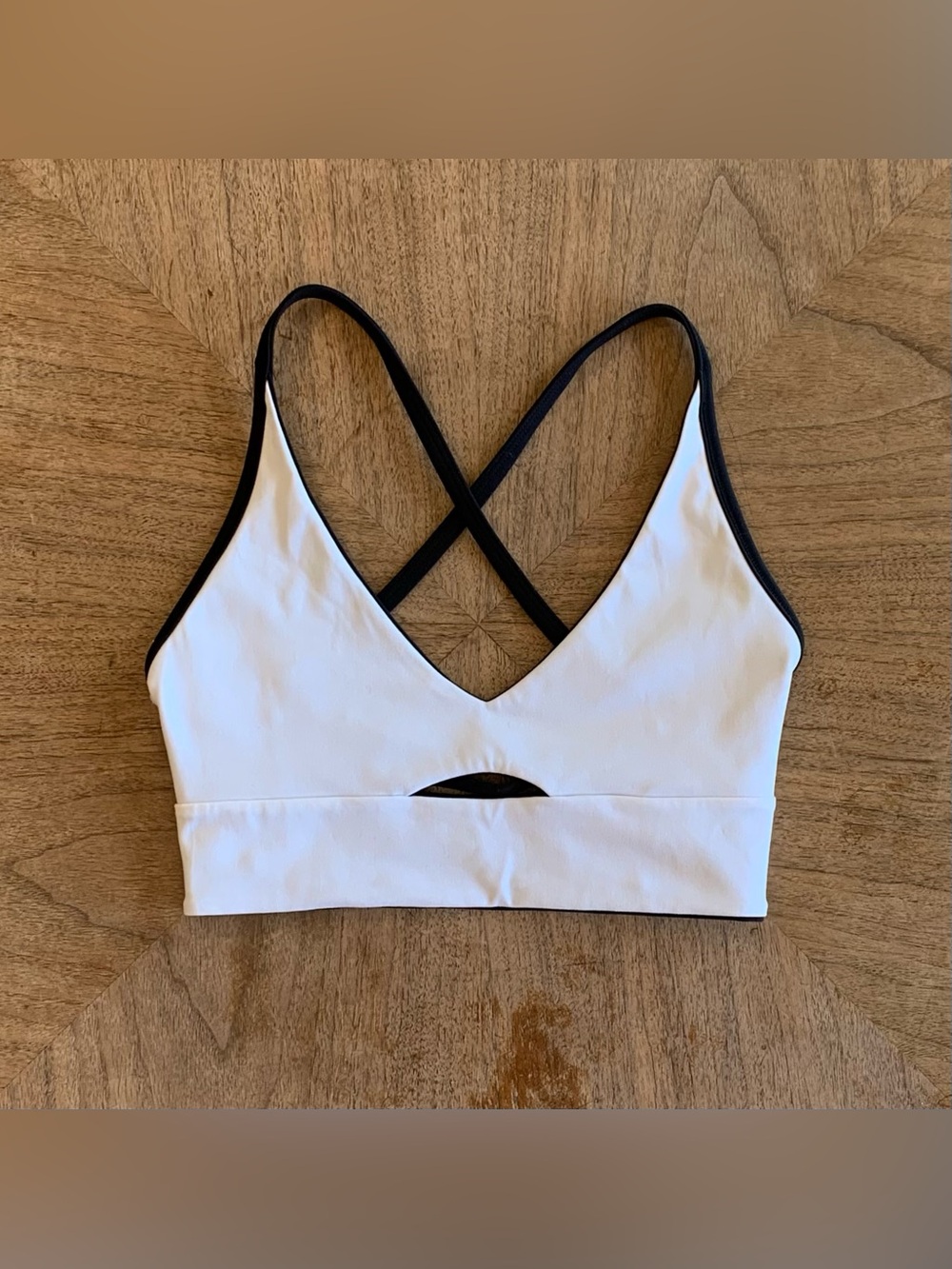 BuffBunny Onyx Black / White Reversible Nubre Crop